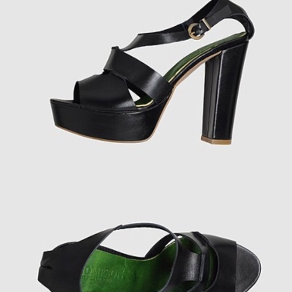 Thompson high heel platform sandals, new, Made in Italy